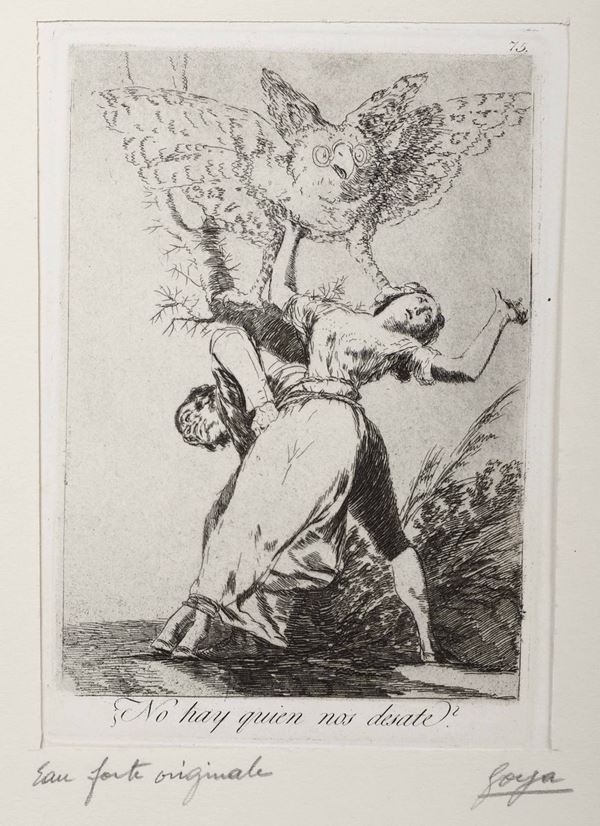 Goya Francisco (1746-1828) Cinque belle incisioni originali