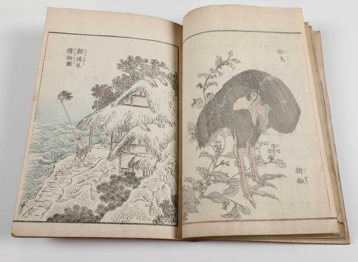 Katsushika Hokusai e Altri Autorigrande Lotti di Libretti Figurati Giapponesi del Secolo XIX.