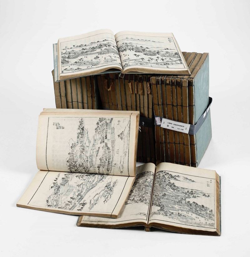 Giappone - Cultura nipponica Lotto di libri giapponesi, Seconda metà sec.  XIX - Auction Old Prints and Engravings