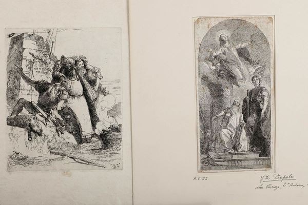 Tiepolo, Giovanni Battista e Gian Domenico. Sei incisioni di e da Giovanni Battista Tiepolo, tra queste:  [..]