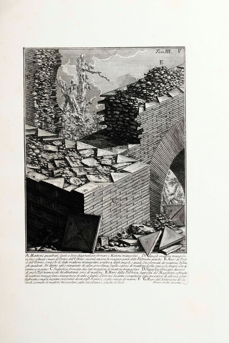 Piranesi Giovanni Battista (venezia 1720- Venezia 1778)le Antichità Romane... Tomi III e IV Solta...