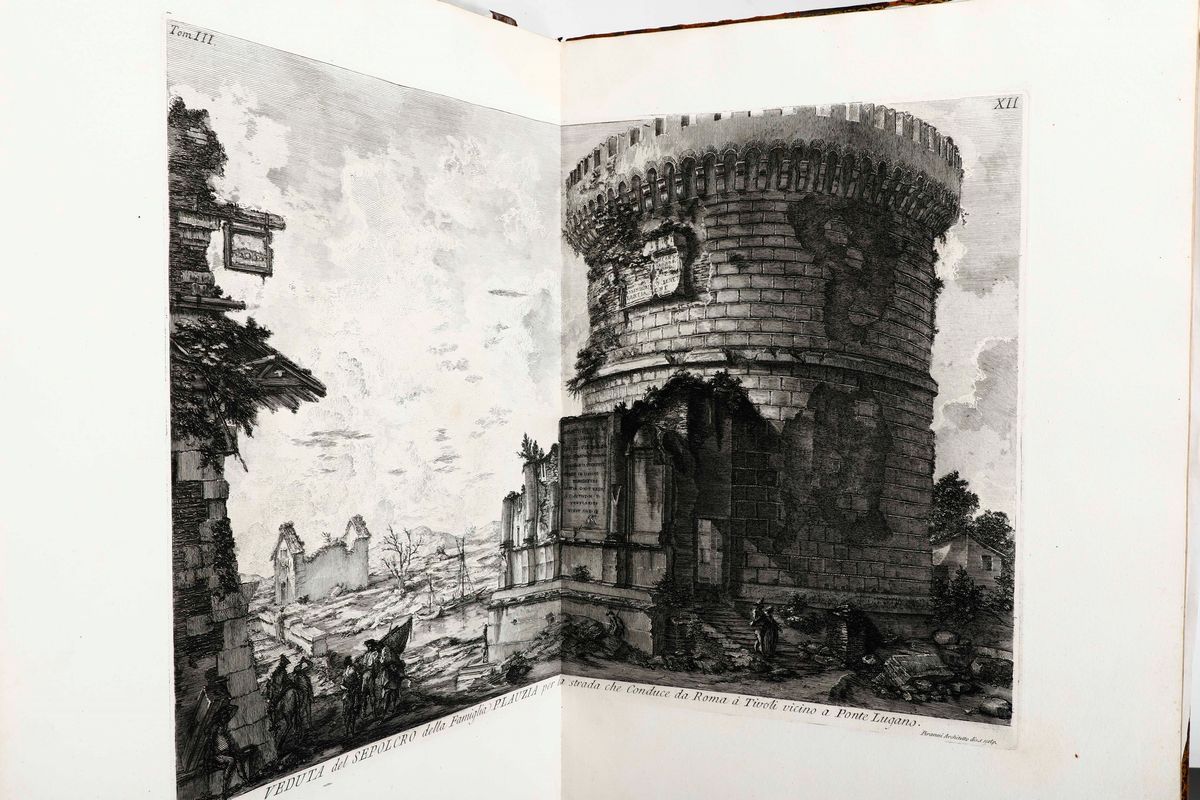 Piranesi Giovanni Battista (venezia 1720- Venezia 1778)le Antichità Romane... Tomi III e IV Solta...