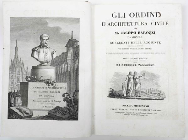 Barozzi, Jacopo Gli ordini di architettura civile...Milano, Vallardi,1832