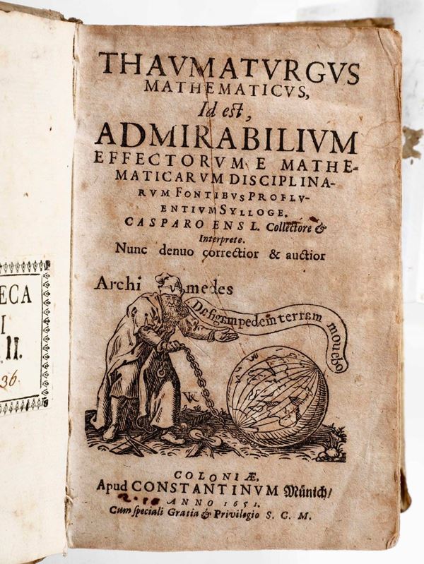 Ens Gaspar Thaumaturgus mathematicus... Coloniae, apud Costantinum Munich, 1651.
