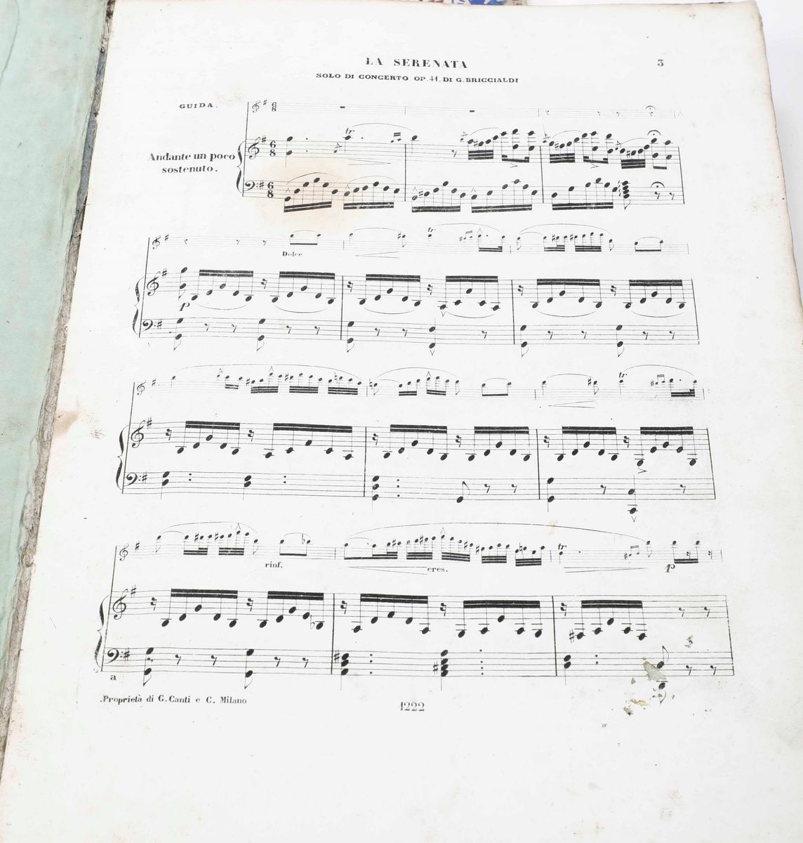 Spartiti Musicali del Secolo XIX.spartiti Musicali, Riduzioni per Pianoforte.