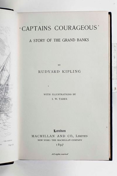 Kipling Rudyardcaptains Courageous, a Story Of The Grand Banks...with Illustrations By W. Taber.....