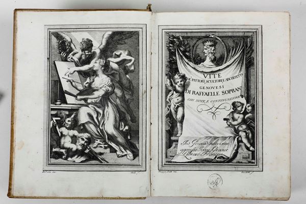 Soprani Raffaello - Ratti Carlo Giuseppe Vite dei pittori, scultori, architetti genovesi... in Genova presso Ivone Gravier, 1768-1769.
