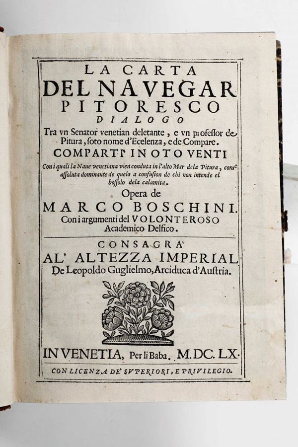 Boschini Marco La carta del navigator pitoresco... in Venezia, per li Baba, 1660.