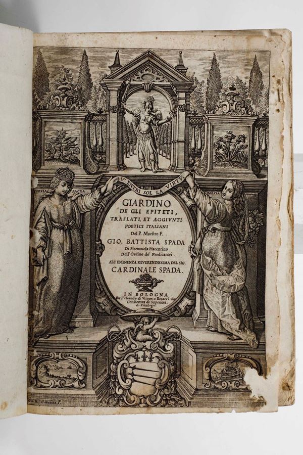 Spada Gio Battista Giardino degli epiteti...  in Bologna, per l'herede di Vittorio Benacci, 1648.