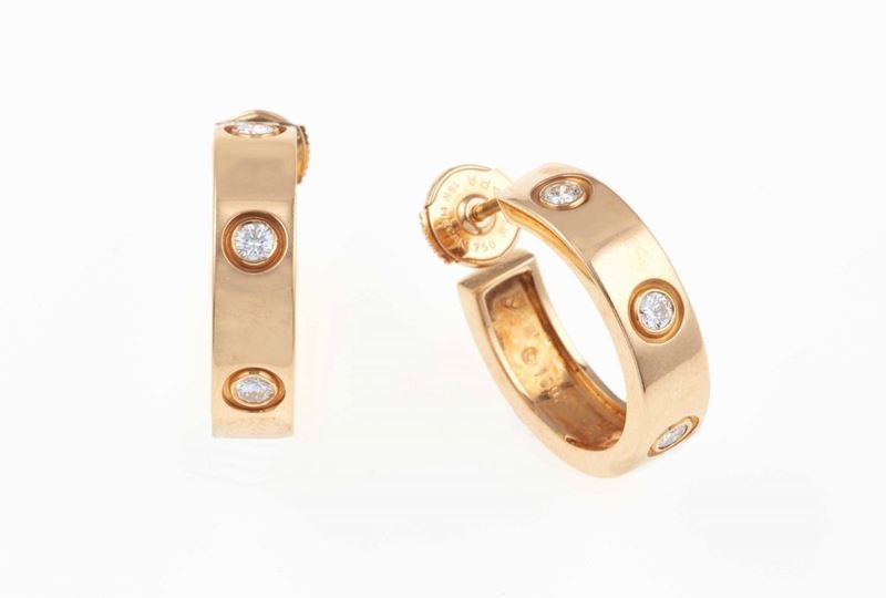 Cartier. Love orecchini con diamanti  - Auction Spring Jewels - I - Cambi Casa d'Aste
