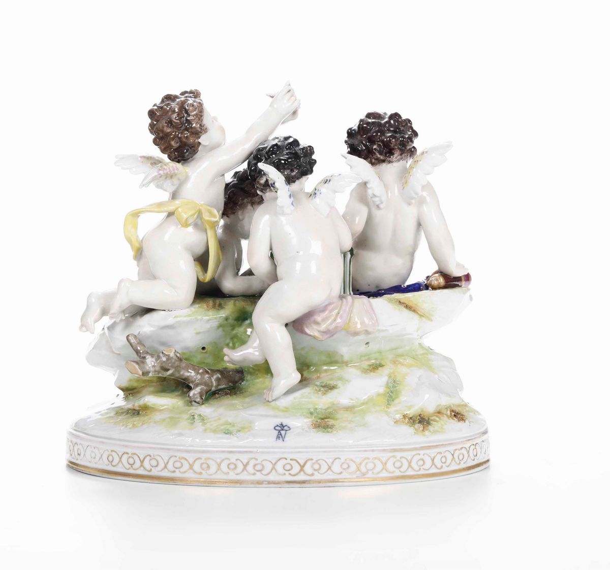 Gruppo con Quattro Amorini Germania, Turingia, Manifattura Ackermann & Fritze, XX Secolo