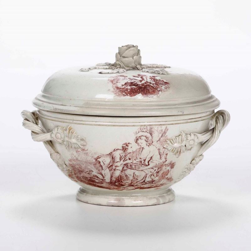 Tazza da brodo con coperchio Savona, Manifattura di Giacomo Boselli, 1780 circa  - Asta Ceramiche | Cambi Time - Cambi Casa d'Aste