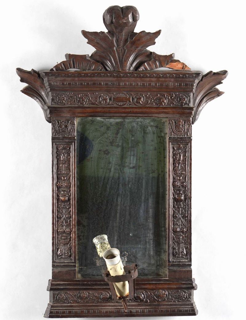 Specchierina applique in legno intagliato  - Auction Antiques | Cambi Time - Cambi Casa d'Aste