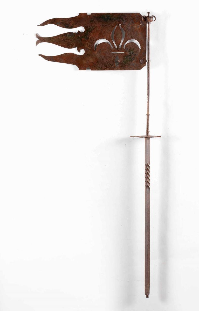 Banderuola in ferro, XVII secolo  - Asta Antiquariato | Cambi Time - Cambi Casa d'Aste