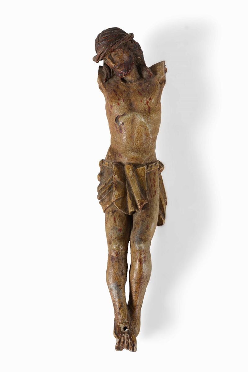 Corpus Christi in legno dipinto. XVIII secolo  - Asta Antiquariato | Cambi Time - Cambi Casa d'Aste