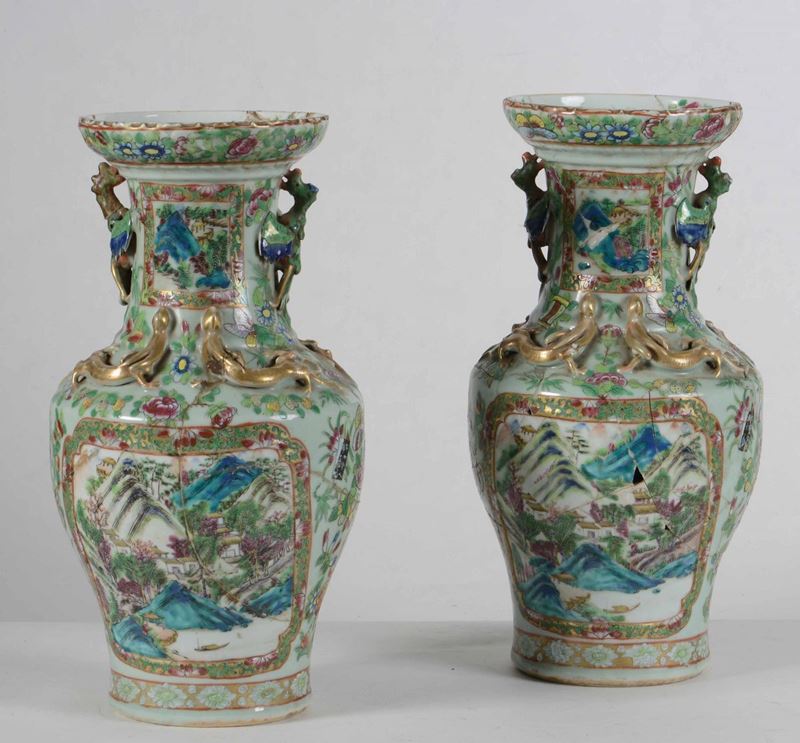 Coppia di vasi in porcellana, Cina  - Asta Antiquariato | Cambi Time - Cambi Casa d'Aste