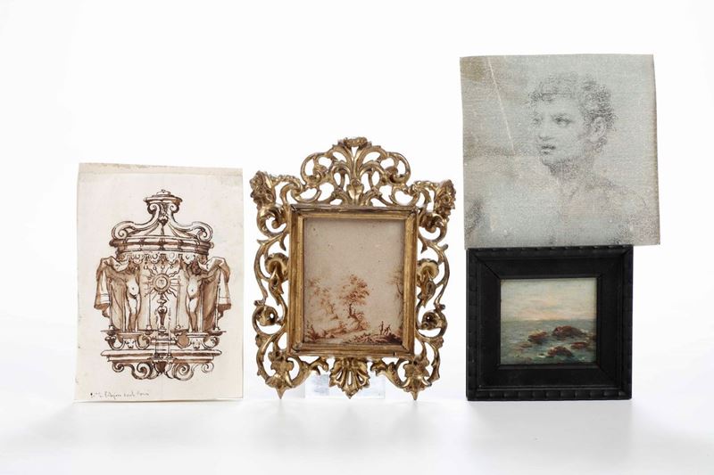 Quattro piccoli disegni su carta, varie epoche  - Auction Antiques | Cambi Time - Cambi Casa d'Aste