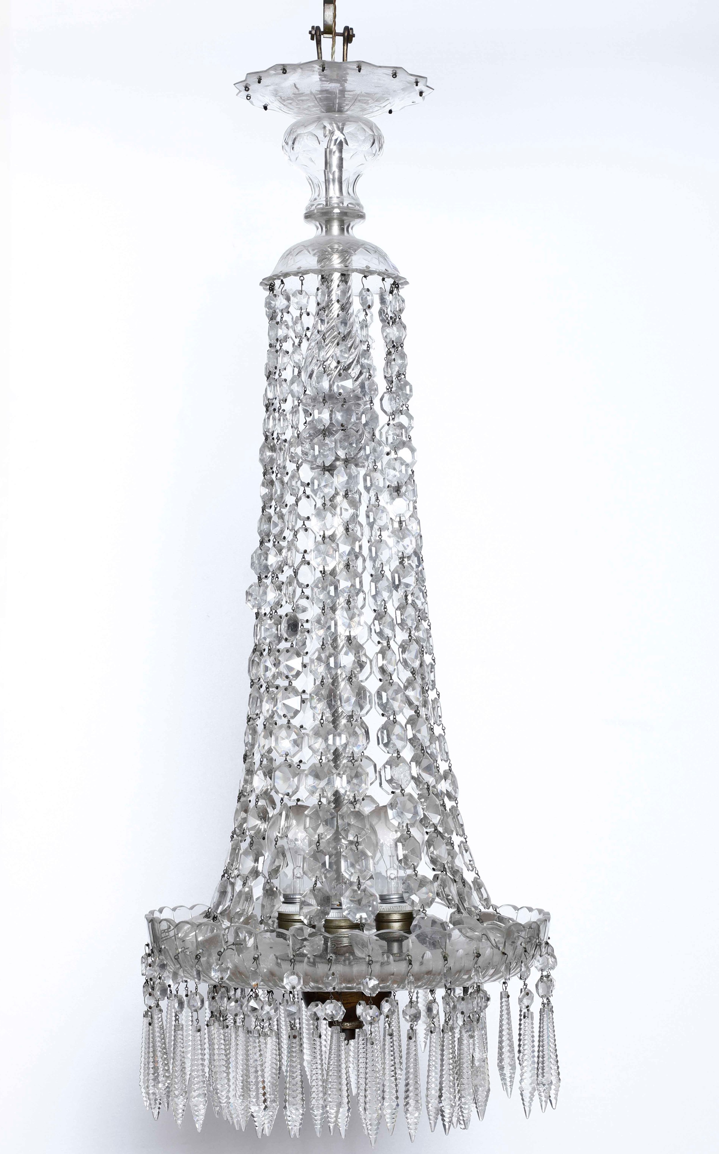 Lampadari in vetro soffiato e cristallo, XX secolo
