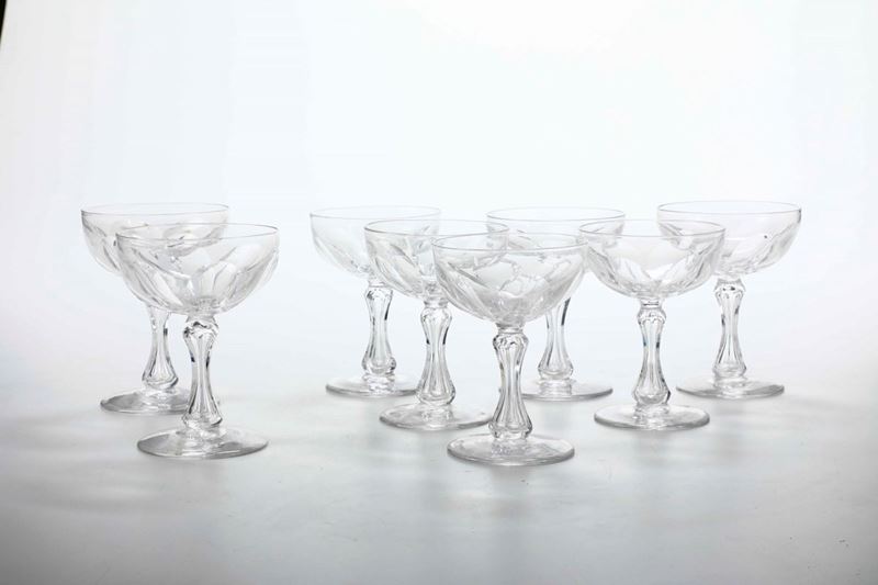 Otto coppe da champagne Manifattura del XX secolo  - Asta Arredo per la Tavola | Cambi Time - Cambi Casa d'Aste