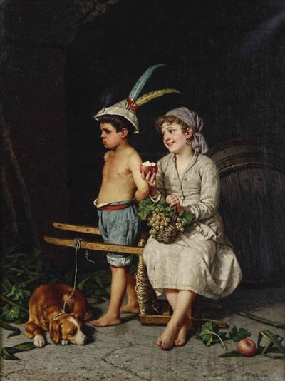 Federico Mazzotta (1839-1897)giochi di Bimbi
