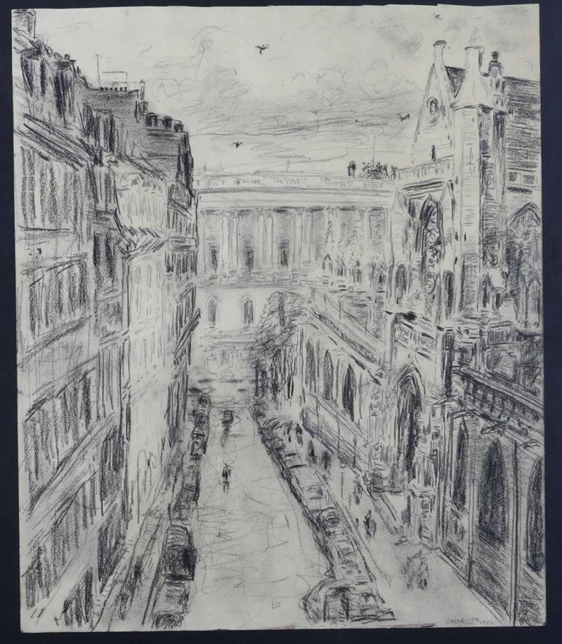 Mario Cavaglieri (1887 - 1969) Notre Dame de Paris  - Asta Da Viazzi a Balla, Artisti Italiani da una Collezione Genovese - Cambi Casa d'Aste