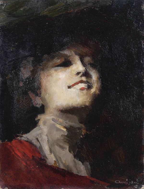 Giuseppe Amisani (1881-1941) Ritratto femminile, 1914 ca.