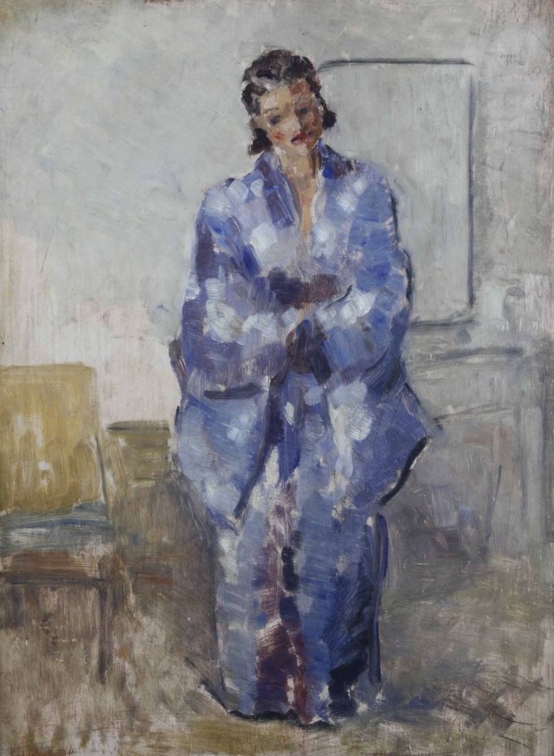 Orlando Grosso (1882-1968) Ritratto femminile  - Asta Da Viazzi a Balla, Artisti Italiani da una Collezione Genovese - Cambi Casa d'Aste