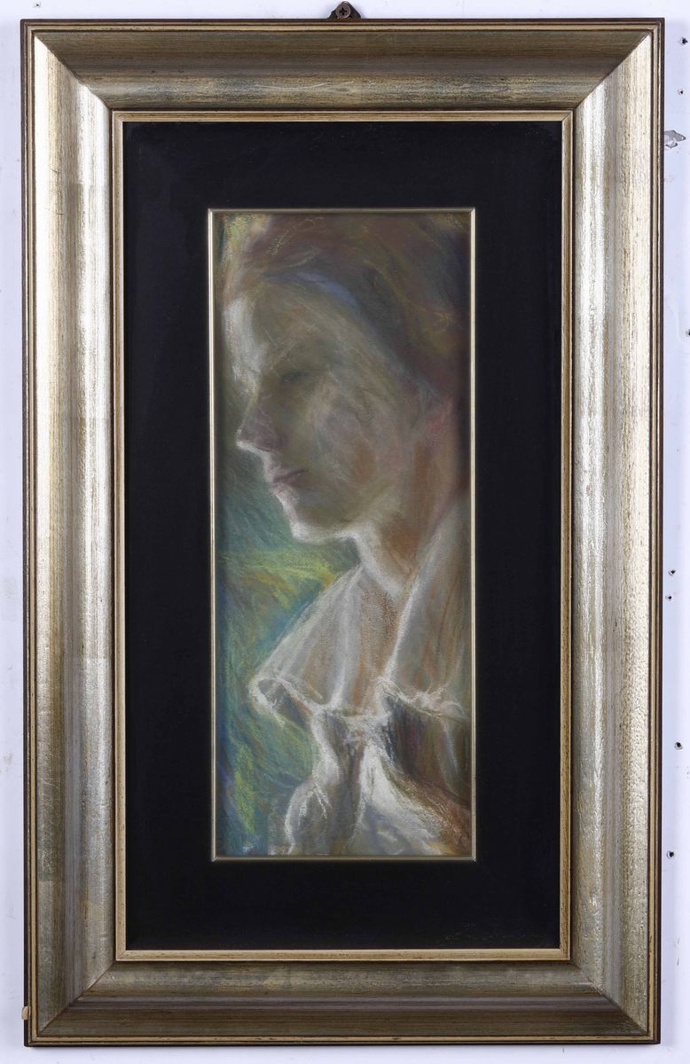 Elica Balla (1915 - 1995)angelo - Ritratto Femminile di Profilo