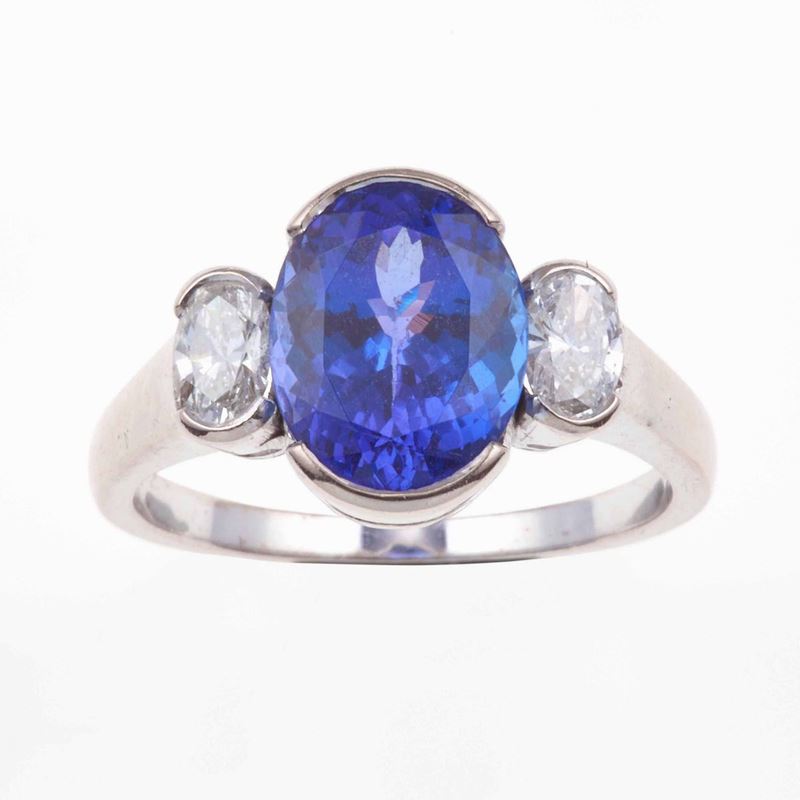 Anello con tanzanite e diamanti  - Auction Jewels | Cambi Time - Cambi Casa d'Aste