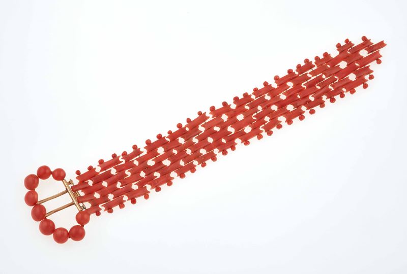 Coral and gold bracelet  - Auction Fine and Coral Jewels - Cambi Casa d'Aste