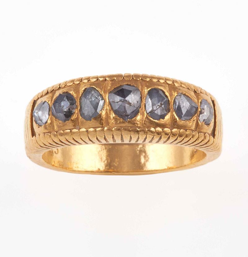 Rose-cut diamond and gold ring  - Auction Jewels - Cambi Casa d'Aste