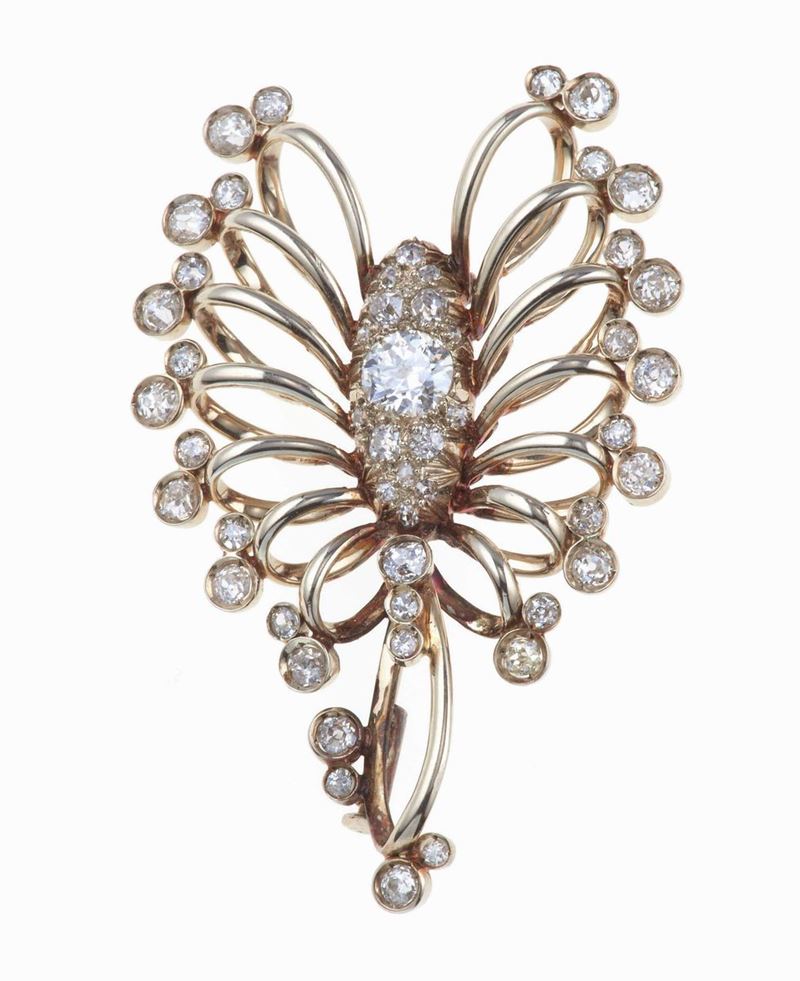 Spilla millepiedi con diamanti  - Auction Spring Jewels - I - Cambi Casa d'Aste