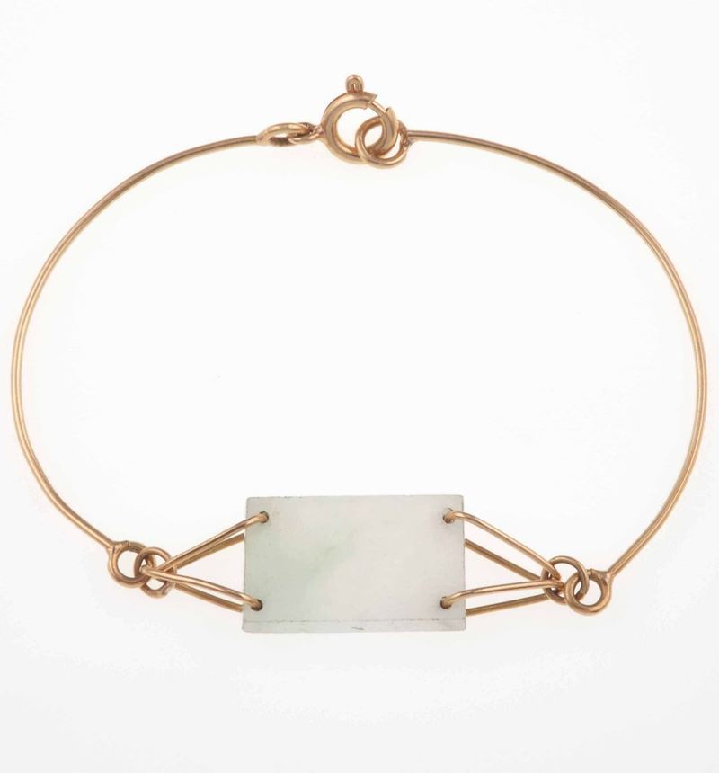 Jadeite and gold bracelet  - Auction Summer Jewels | Cambi Time - Cambi Casa d'Aste