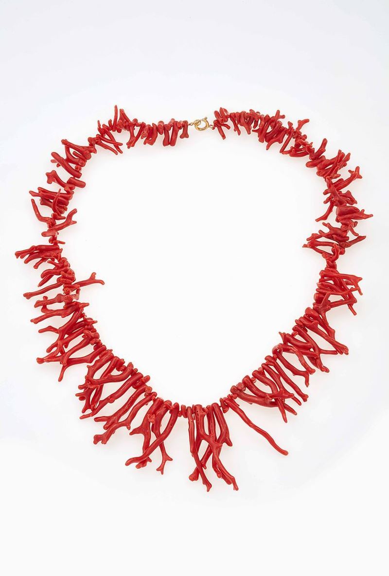 Coral and gold necklace  - Auction Summer Jewels | Cambi Time - Cambi Casa d'Aste