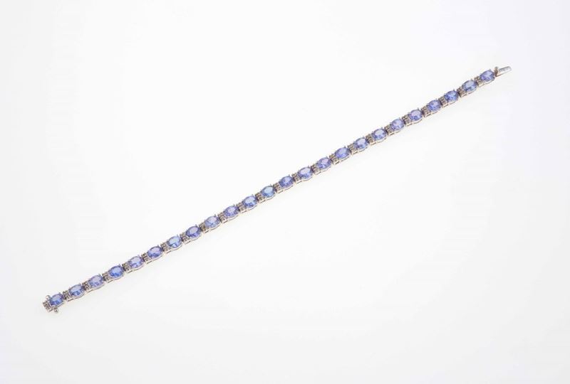 Tanzanite, diamond and gold bracelet  - Auction Summer Jewels | Cambi Time - Cambi Casa d'Aste