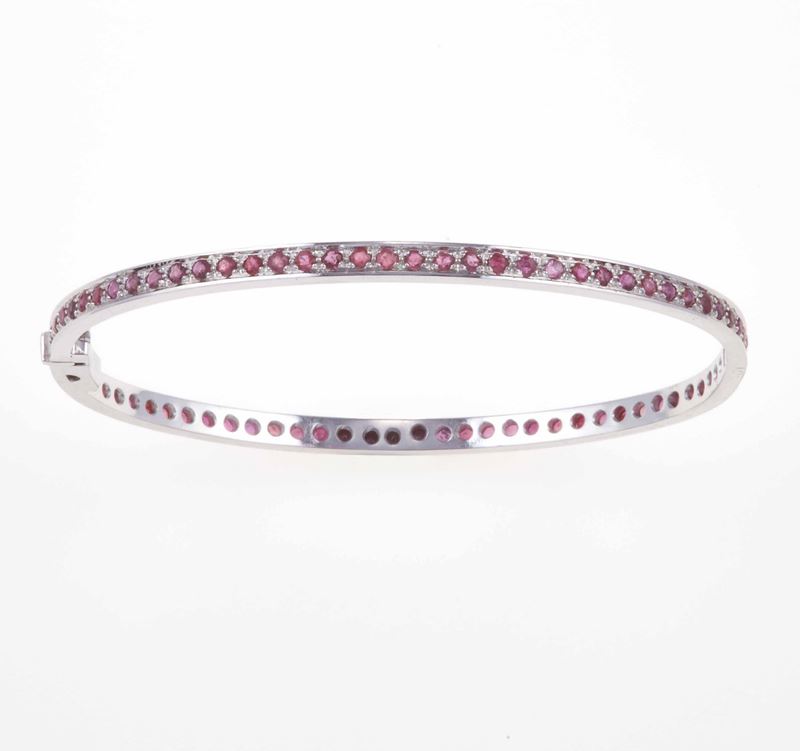 Ruby and gold bangle  - Auction Jewels - Cambi Casa d'Aste