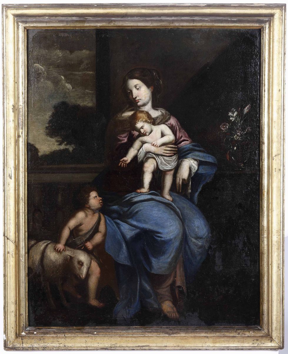 Scuola Italiana del XVII Secolomadonna con Bambino e San Giovannino