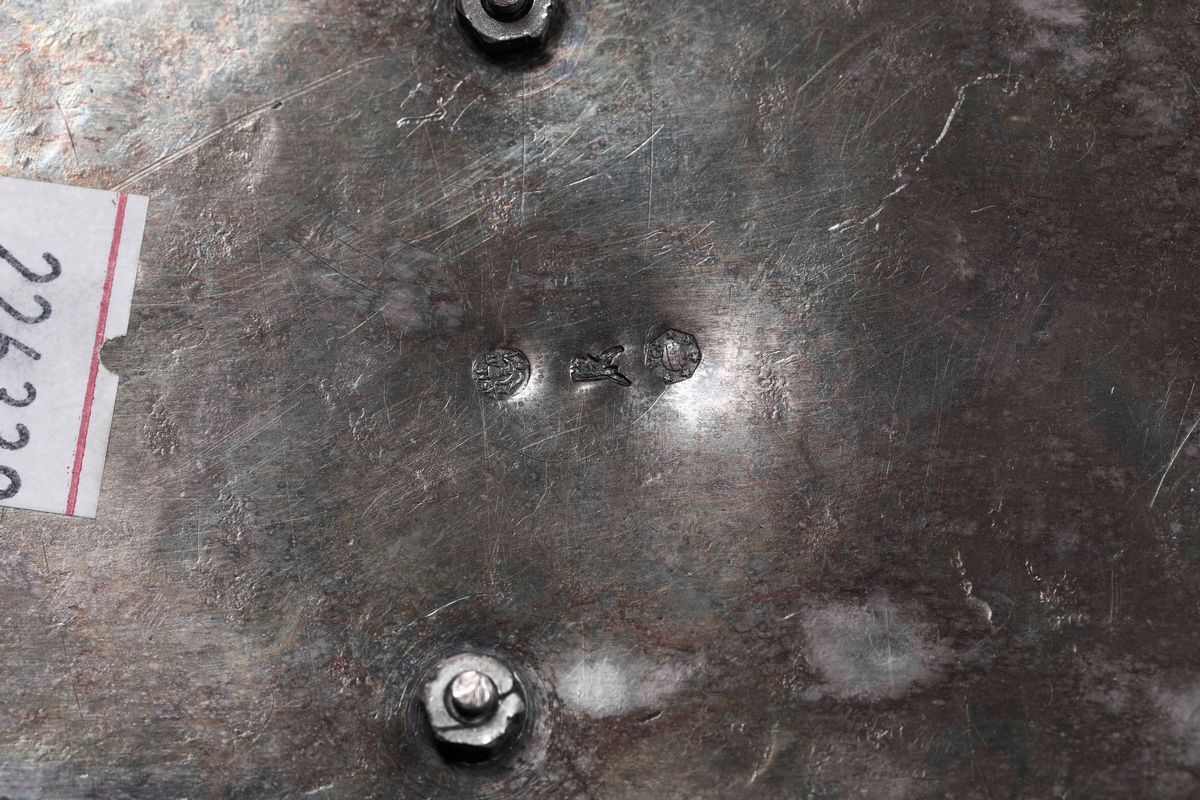 Calamaio in Argento. Milano XVIII Secolo, Bolli di Garanzia in Uso dal 1812 al 1872, Argentieri L...