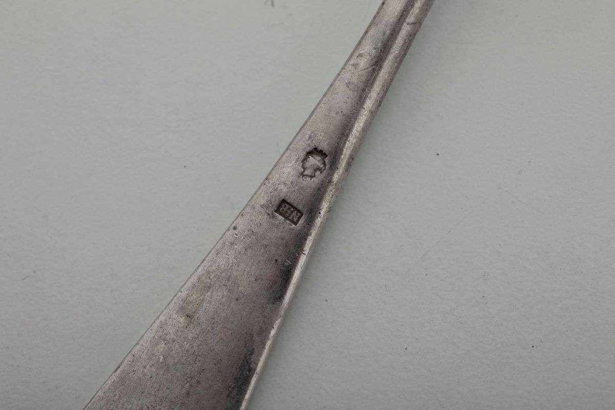 Servizio di Posate da Sei con Monogramma, Genova XIX Secolo, Punzone Mauriziano