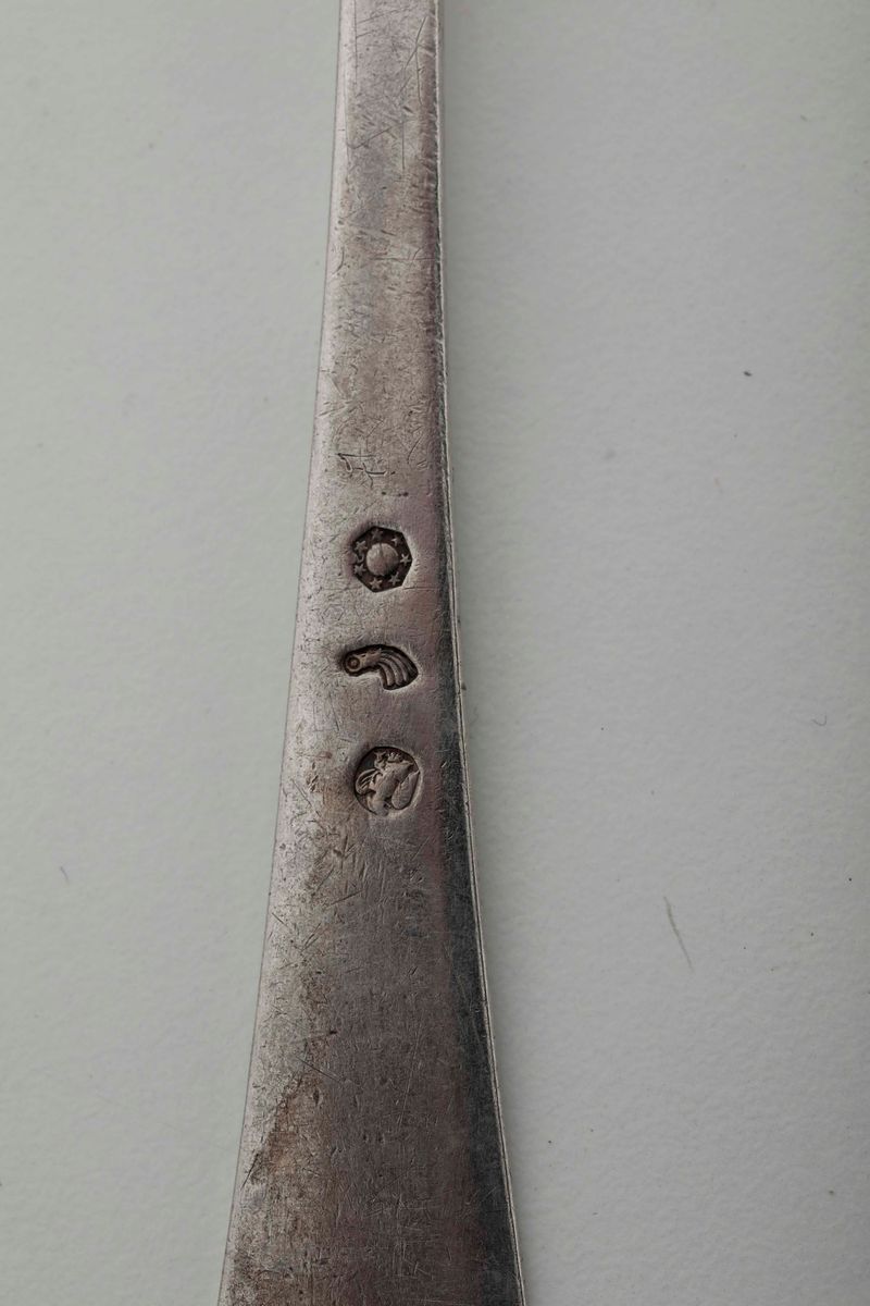 Servizio di Posate da Sei con Monogramma, Genova XIX Secolo, Punzone Mauriziano