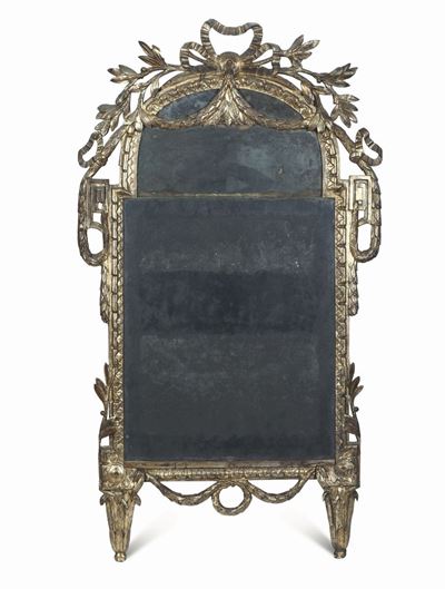 Specchiera in Legno Intagliato e Dorato, Fine XVIII Secolo
