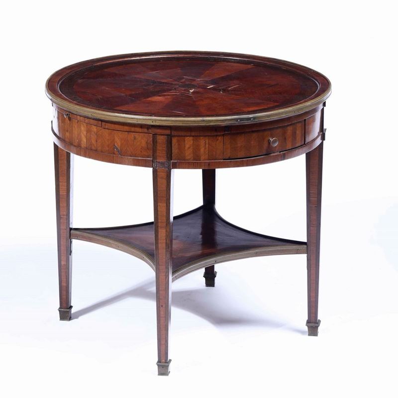 Tavolino rotondo con piano lastronato  - Asta Da una collezione genovese | Cambi Time - I - Cambi Casa d'Aste