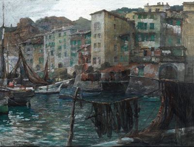 Romolo Pergola (1890-1960)porto di Camogli