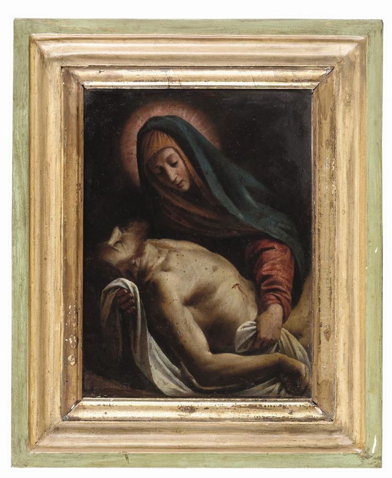 Scuola italiana del XVII secolo Pietà  - Auction Furnishings from Italian Villas | Cambi Time - Cambi Casa d'Aste