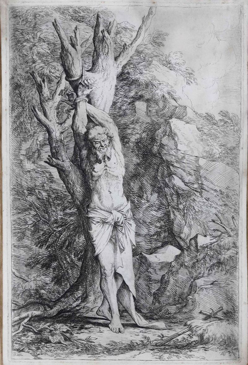 Salvatore Rosa (1615.1673) Sant'Alberto. Martirio. (1662)  - Auction Old Prints and Engravings | Cambi Time - Cambi Casa d'Aste