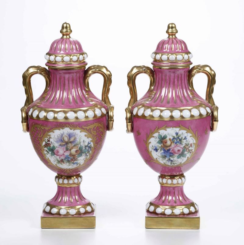 Coppia di vasi Francia, XX secolo  - Auction Ceramics | Timed Auction - Cambi Casa d'Aste