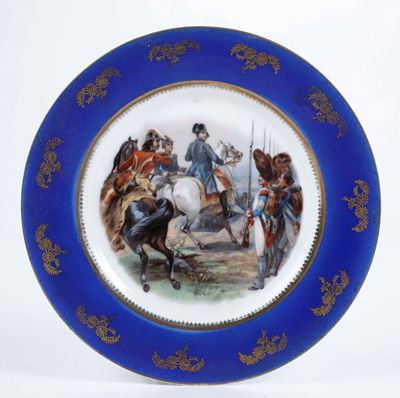 Piatto con Napoleone a Cavallo e Soldati Probabilmente Francia, Fine XIX Secolo