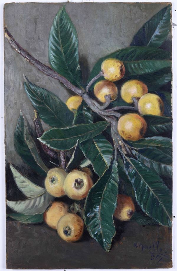 Amedeo Merello (1890-1979) Natura morta con frutta