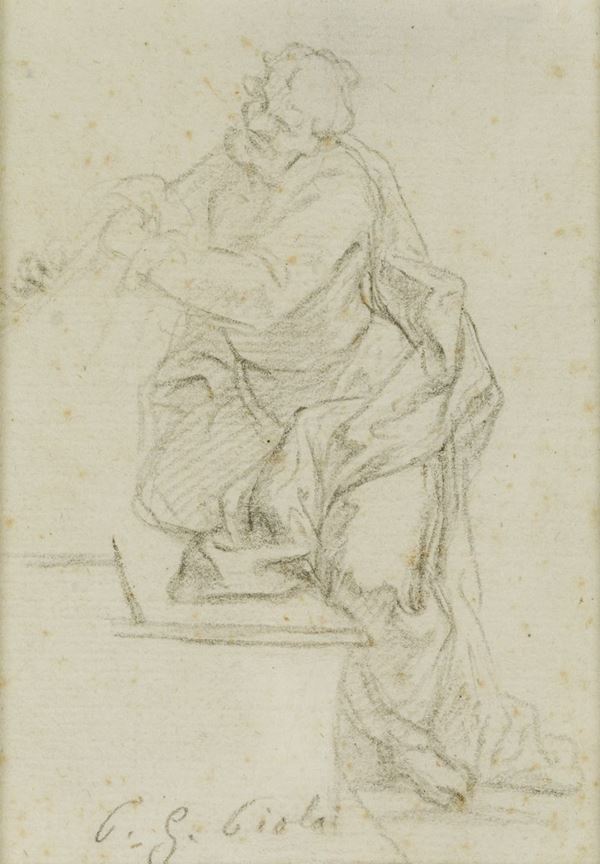Paolo Gerolamo Piola (Genova 1666-1724) Studio di figura panneggiata