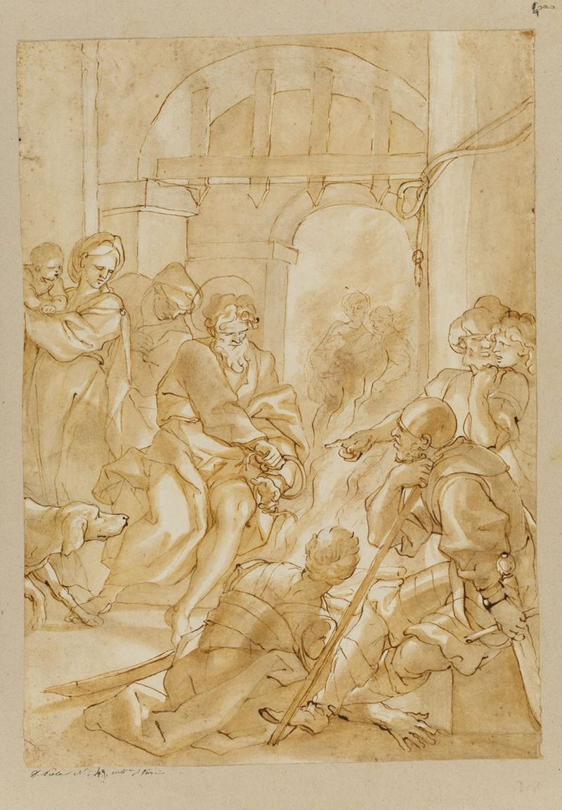 Anton Maria Piola (Genova 1654-1715) San Paolo di Tarso  - Auction Old Master Drawings - Cambi Casa d'Aste